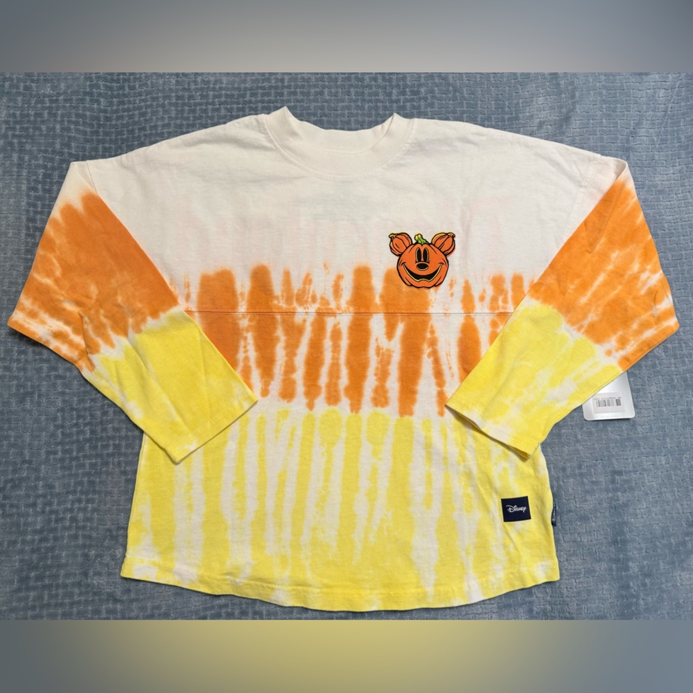 Disneyland Halloween candy corn Spirit Jersey Kids Tie-Dye Shirt  NWT medium 7/8